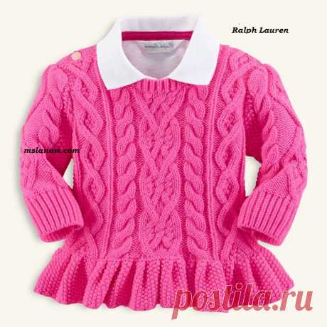 Вязаный пуловер для девочки от Ralph Lauren