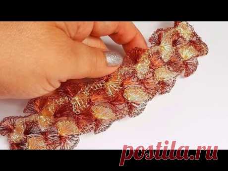 🧡 Pulsera 💫 tejida a CROCHET con alambres de cobre #crochet #joyeria
