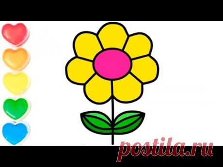 How to draw such a cute flower - Как нарисовать цветок