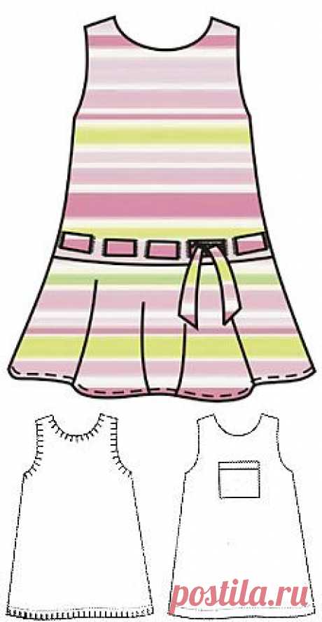 Выкройки детских платьев - Бесплатные выкройки для шитья одежды. Porrivan