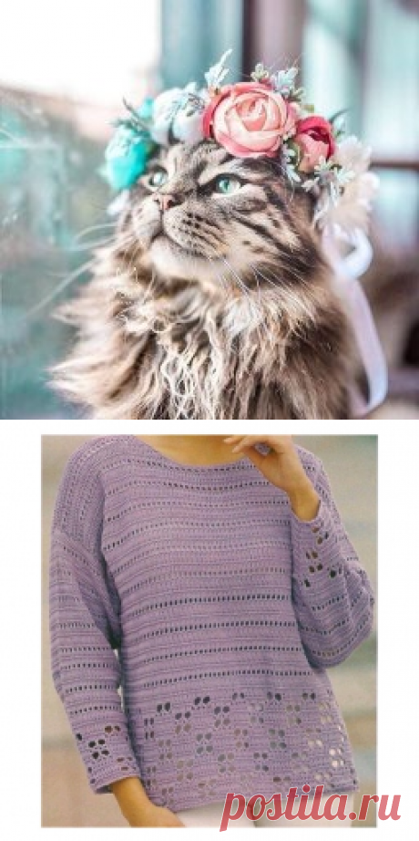 Нежный пуловер крючком из категории Интересные идеи &amp;ndash; Вязаные идеи, идеи для вязания