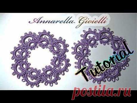 Tutorial primi orecchini a chiacchierino | How to needle tatting earrings - YouTube