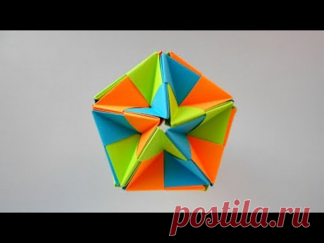 Оригами шар кусудама Kusudama by Mitsunobu Sonobe 30 units - YouTube