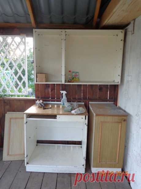 Декорирование старого кухонного шкафа