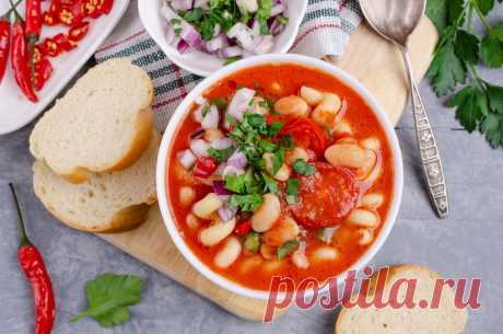 Томатный суп с фасолью и макаронами рецепт с фото пошагово