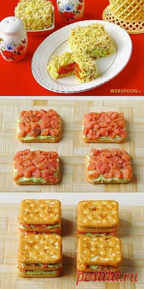 Соленые пирожные «Праздничные» с фото | Рецепт закуски из авокадо | Закуска из горбуши на Webspoon.ru