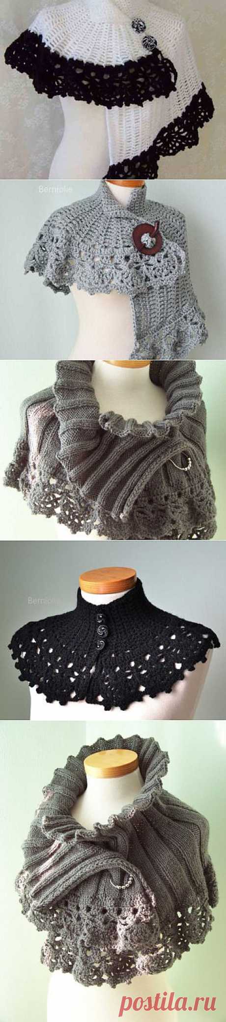 Elegant grey capelet PDF pattern von BernioliesDesigns auf Etsy