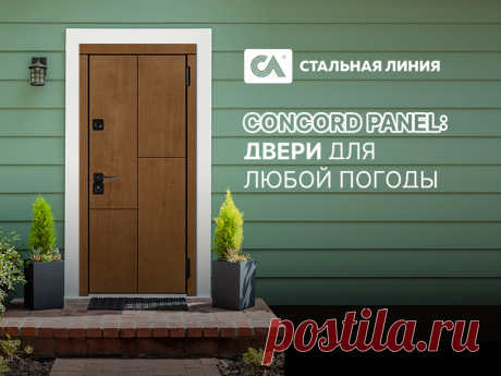 Входные двери «Стальная линия» с атмосферостойкой отделкой из шпона дуба Concord Panel