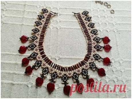 netted necklace tutorial - file örgü tekniğiyle kolye yapımı