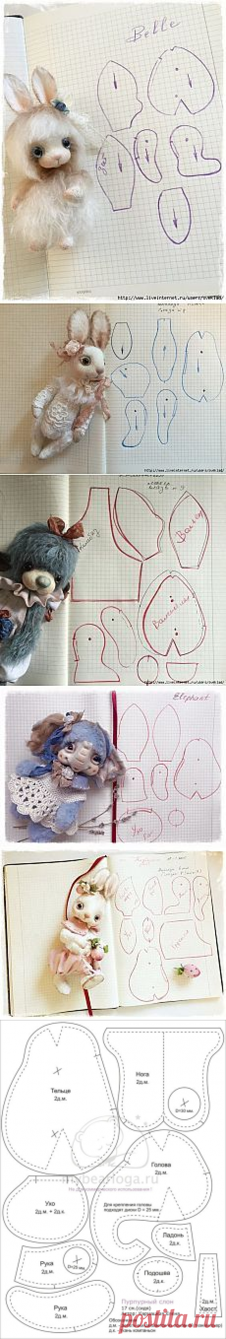 (395) My toys: Elephant. Pattern (1). Слон. Выкройка (1). | Crafty