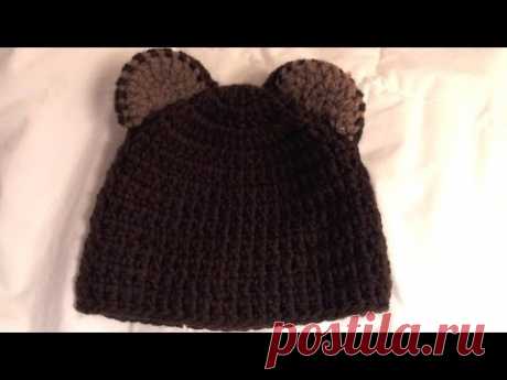 How to crochet bear beanie (video one)