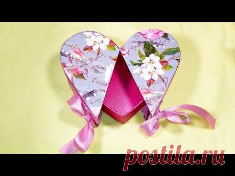 DIY Heart shaped gift box! Makeup organizer box in the shape of heart! DIY Christmas gifts.