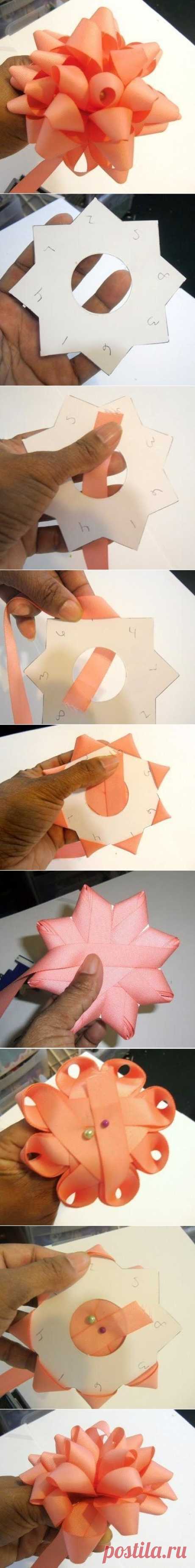 DIY Ribbon Bow | FabDIY All you need for this project is some ribbon and a nice cut...