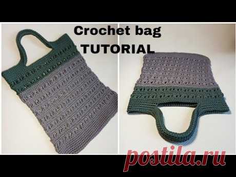 Shopper bag,Easy Crocheted Tote Bag🍓How to Crochet Tutorial for Beginners🍓Майстер клас сумка🍓