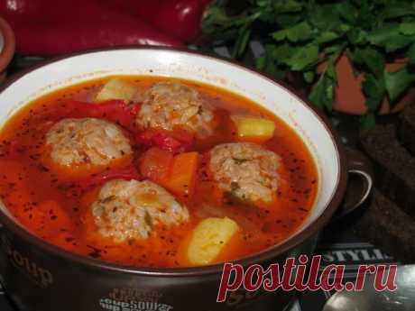 Постигая искусство кулинарии... : Очень вкусный суп с тефтелями!
