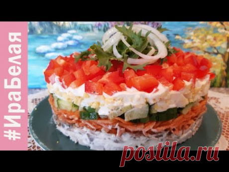 ЛЁГКИЙ И ВКУСНЫЙ САЛАТ &quot;РАДУЖНЫЙ&quot; С КУРИЦЕЙ И ГРИБАМИ | Irina Belaja