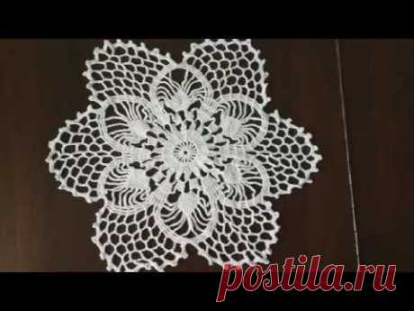 Beautiful crocheted napkin /Красивая САЛФЕТКА крючком+ схема