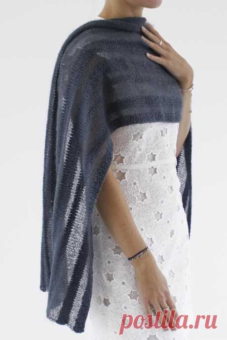 Winter Shadows wrap Knitting pattern by Louise Zass-Bangham | Knitting Patterns