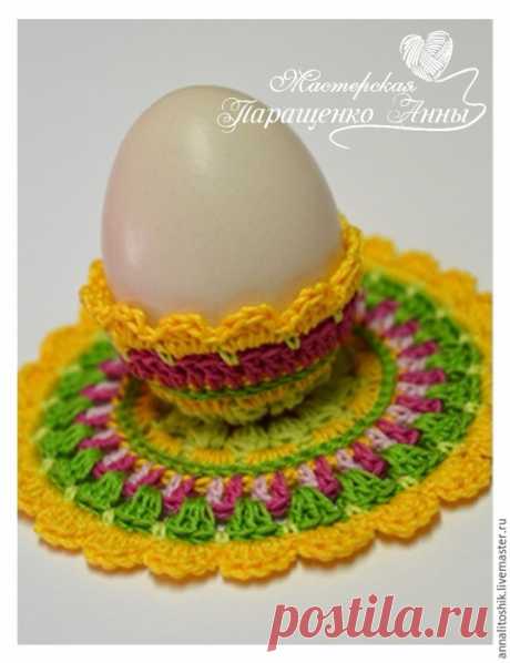 Вяжем подставку для пасхального яйца в стиле мандала