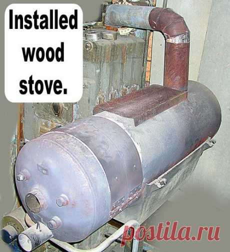 Преобразование горячей воды нагревателя в дровяной печи