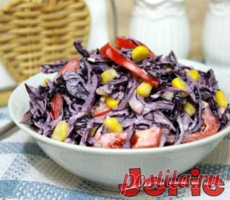 Салат из краснокочанной капусты рецепт с фото