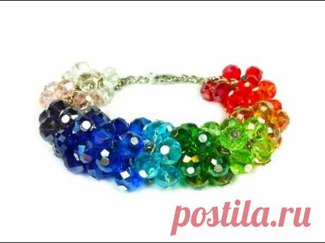 DIY: Rainbow easy bracelet / Радужный легкий браслет своими руками