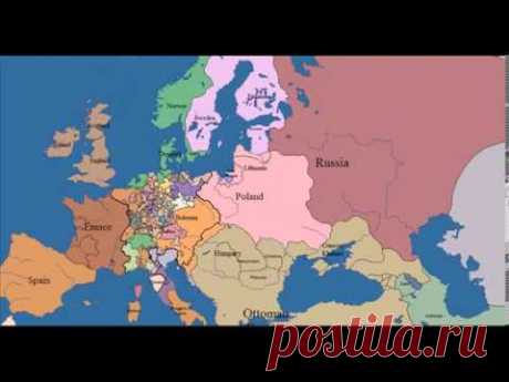 10 веков за 5 минут Как менялась карта Европы, в т ч  России, Украины и Кавказ