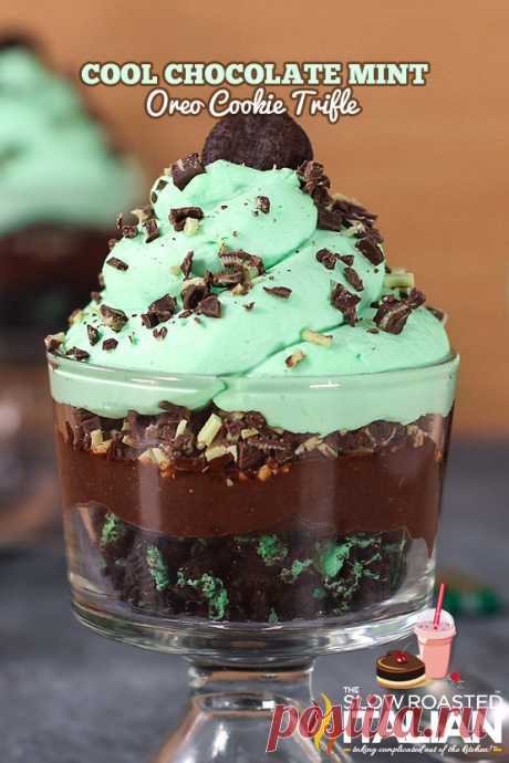 Chocolate Mint Oreo Cookie Trifle