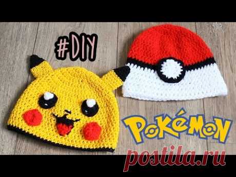 GORRO POKEBOLA E PIKACHU EM CROCHÊ (INFANTIL) - YouTube