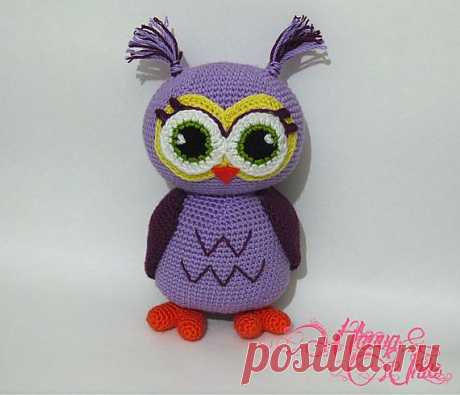 PATTERN  Purple Owl Crochet Amigurumi от HavvaDesigns на Etsy