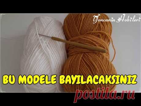 İKİ RENKLİ TIĞ İŞİ BEBEK BATTANİYESİ ÖRGÜ MODELİ /kolay lif bebek yelek örgü/ baby crochet knitting