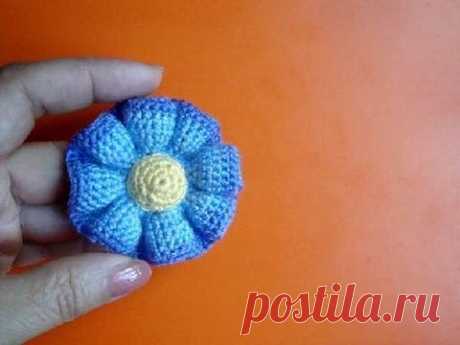 Вязаные цветы Урок 37 Free crochet flower pattern