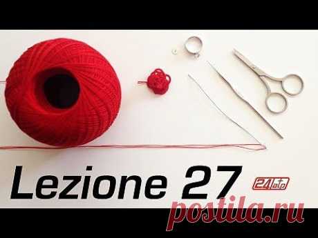 Chiacchierino Ad Ago - 27˚ Lezione Come Fare Una Rosa Anello Orecchino Bijoux Tutorial Tatting - YouTube