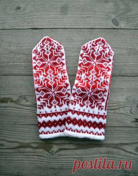 Wool Mittens  Red and White Gloves  Christmas Gloves от lyralyra МАГАЗИН