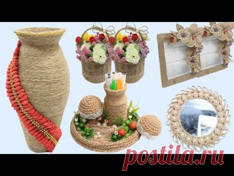 5 Jute craft ideas | Home decorating ideas handmade easy