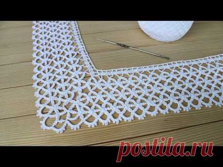 КАЙМА для скатерти ВЯЗАНИЕ КРЮЧКОМ подробный МАСТЕР-КЛАСС Crochet Border for Doily Tablecloth