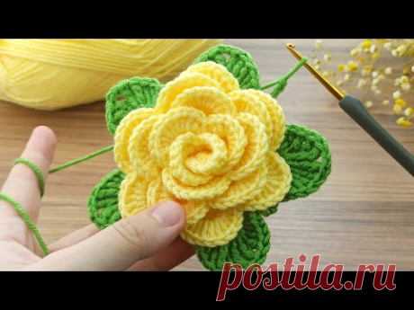 Wow Amazing💯👌you won't believe I did this / Very easy crochet rose flower motif making for beginners