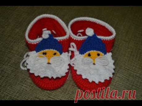 Новогодние пинетки (Christmas booties)