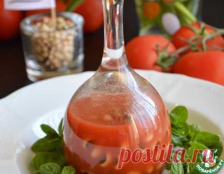 Холодный томатно-фасолевый суп со шпинатом и мятой – кулинарный рецепт