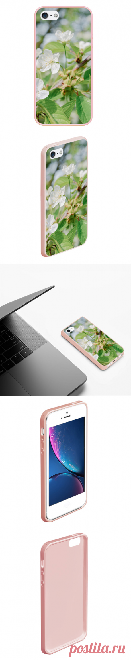 Чехол для iPhone 5/5S матовый Цветущая ветка вишни, фото - купить по цене 610 руб в интернет-магазине Всемайки, арт 3652995