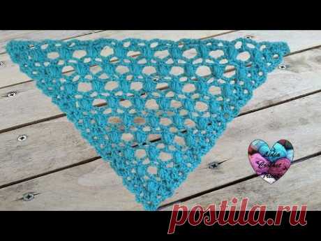 Châle turquoise au crochet facile/ Chal tejido a crochet facil de tejer