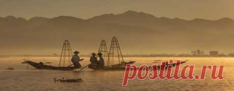 Рыбаки на озере Инле, Мьянма. Автор фото – Вячеслав Тимошенко: