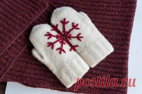 Описание рукавичек "Сложи снежинку" | Будет связано! | Яндекс Дзен