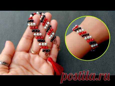 Very Easy Beaded Bracelet Tutorial For Beginners//How To Make Bracelet// Useful & Easy