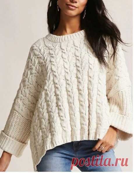 Пуловер в стиле оверсайз