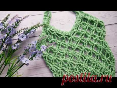 Авоська крючком/ Crochet bag tutorial/ Мастер класс ВЯЗАНИЕ СУМКИ КРЮЧКОМ  Урок 207