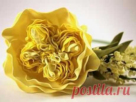 Пионовидная роза из фоамирана - Ярмарка Мастеров - ручная работа, handmade