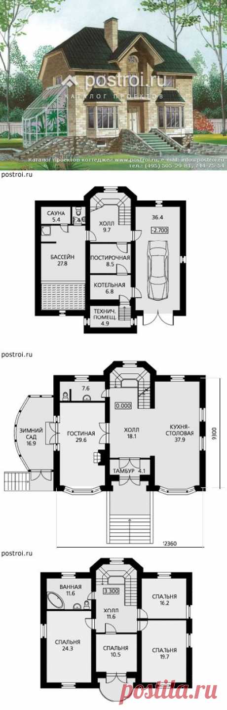 Готовый проект дома-коттеджа № J-310-1P