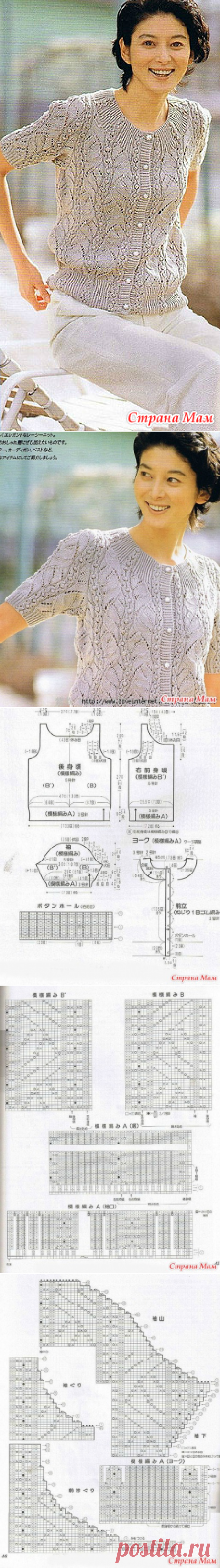 Узорчатый жакет спицами. - ВЯЗАНАЯ МОДА+ ДЛЯ НЕМОДЕЛЬНЫХ ДАМ - Страна Мам