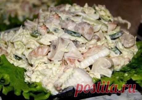 12 рецептов салатов из куриной грудки с грибами | Народные знания от Кравченко Анатолия